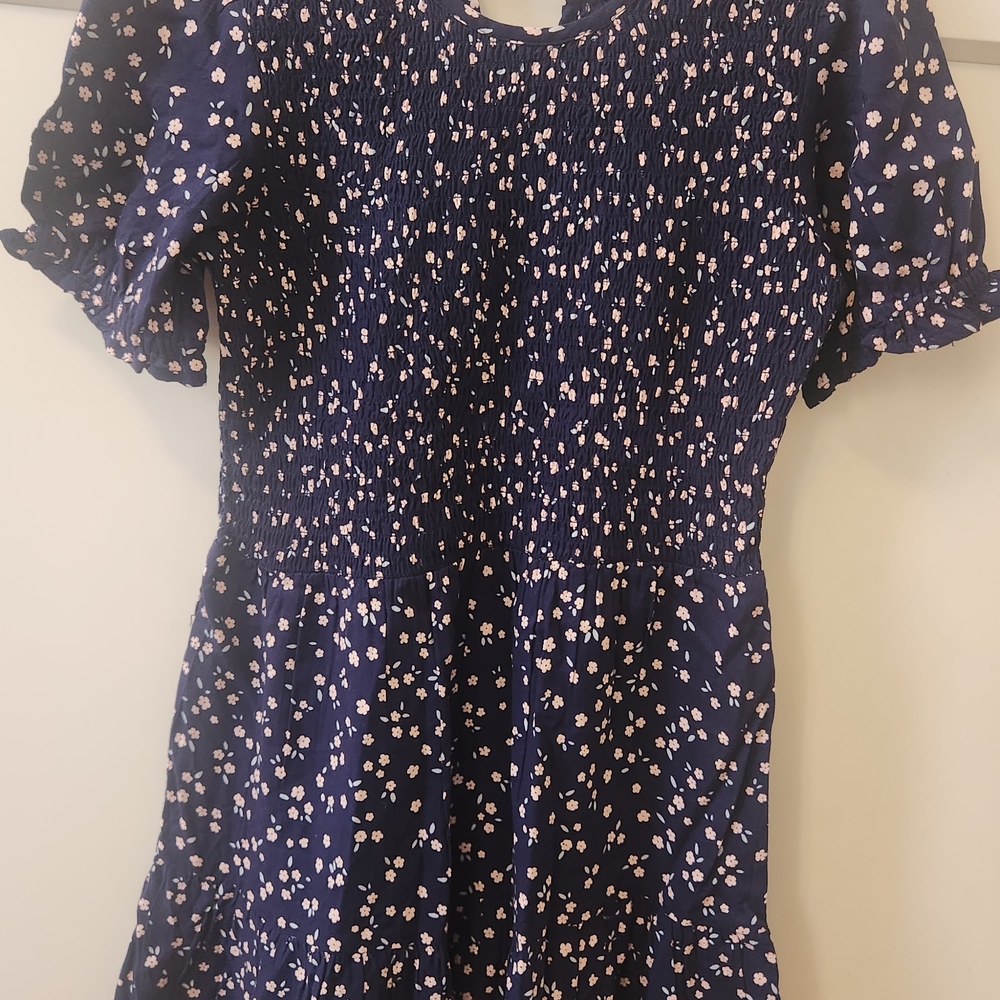 Brand New Eve Girl Navy Floral Girls Casual Dress